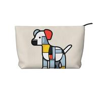 WZYCWB Mondrian Abstractionism Petit animal Sac à main en velours côtelé pour femme Sac à main portable à fermeture éclair, adapté pour les voyages et le stockage quotidien, cosmétiques