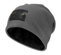 WZYCWB Morning Patterns Casquette de ski chaude noire, capuche buffet doublée de polaire épaisse, bonnet tricoté élastique, gris, taille unique