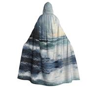 WZYCWB Mouettes volantes basses imprimées pour adultes - Cape à capuche unisexe pour Halloween, carnaval, bal masqué, jeu de rôle