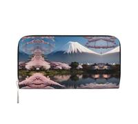 WZYCWB Mt. Fuji au début du printemps Portefeuille zippé imprimé parfait pour les voyages, les affaires et le quotidien. Peut contenir des téléphones portables et de l'argent.