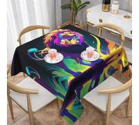 WZYCWB Nappe carrée à motif lion safari fluo - 137,2 x 137,2 cm - Décoration élégante pour dîners, célébrations et événements spéciaux.