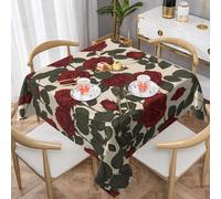 WZYCWB Nappe carrée imprimée rose rouge - 137,2 x 137,2 cm. Décoration élégante pour les dîners, les célébrations et les événements spéciaux.