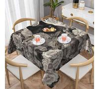 WZYCWB Nappe carrée imprimée silhouette de chat noir - 137,2 x 137,2 cm. Décoration élégante pour dîners, célébrations et événements spéciaux.