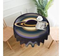 WZYCWB Nappe ronde à jolis motifs Saturne - 152,4 cm - Convient pour une utilisation en intérieur/extérieur, fête, cuisine et décoration de table
