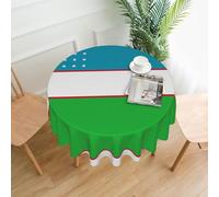 WZYCWB Nappe ronde avec motif drapeau de la République d'Ouzbékistan - 152,4 cm - Convient pour intérieur/extérieur, fête, cuisine et décoration de table