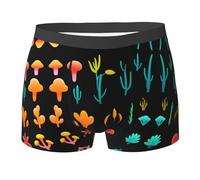WZYCWB Neon Coral Printed Boxer pour homme - Slip respirant et à séchage rapide, multiple (S-XXL), noir, Large