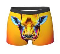 WZYCWB Neon Giraffe Head Printed Men Boxer Slip respirant et séchage rapide Plusieurs (S-XXL), noir, Small