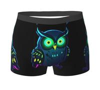 WZYCWB Neon Owl Nightvision Printed Boxer pour homme - Slip respirant et à séchage rapide, multiple (S-XXL), noir, Large