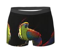 WZYCWB Neon Parrot Printed Boxer pour homme - Slip respirant et à séchage rapide, multiple (S-XXL), noir, Large