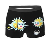 WZYCWB Neon Pufferfish Boxer pour homme (S-XXL) - Tissu élastique léger, respirant, absorbant la transpiration, extensible, noir, XX-Large
