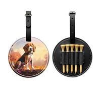 WZYCWB Nerdy Beagle Sac de rangement pour tees de golf avec boucle de suspension, Noir , Taille unique, Valise