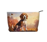 WZYCWB Nerdy Beagle Trousse à maquillage en velours côtelé pour femme avec fermeture éclair, convient pour les voyages et le rangement quotidien, les cosmétiques