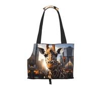 WZYCWB New York Giraffe Street Sac de voyage léger pour chats et sac à bandoulière respirant pour petit chien pour un transport facile