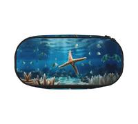 WZYCWB Nice Starfish Trousse à crayons de grande capacité - Boîte de rangement multifonctionnelle, portable et durable pour fournitures scolaires et de bureau, Noir , Taille unique, Trousse de beauté