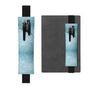 WZYCWB Oceanic Ripple Imprimé Grande Capacité PVC Pen Holder + Creative Diary Pen Bag Set avec Bande élastique Design Antidérapant