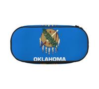 WZYCWB Oklahoma State Flag Sac à crayons grande capacité - Boîte de rangement multifonctionnelle portable et durable pour fournitures de bureau et scolaires, Noir , Taille unique, Trousse de beauté