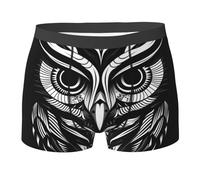 WZYCWB Owl Line Drawing Printed Boxer pour homme - Slip respirant et à séchage rapide, multiple (S-XXL), noir, Medium