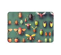 WZYCWB Paillasson absorbant le sol, taille 40,6 x 61 cm, protège efficacement le salon, la salle de bain et la porte d'entrée du nettoyage des insectes motif Atlas