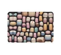 WZYCWB Paillasson absorbant le sol, taille 40,6 x 61 cm, protège efficacement le salon, la salle de bain et la porte d'entrée du nettoyage des motifs colorés de barbe à papa