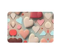 WZYCWB Paillasson antidérapant à motif d'amour - 40,6 x 61 cm - Protège le salon, la salle de bain, la porte d'entrée
