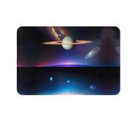 WZYCWB Paillasson imprimé cosmique Saturne - 40,6 x 61 cm pour porte d'entrée, porte arrière, patio, salle de bain, etc.