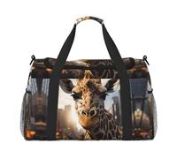 WZYCWB Panda Cubs in the Forest Sac de voyage portable Sac de week-end Sac de fitness Sac de yoga adapté pour le fitness et d'autres scénarios, New York Giraffe Street, Taille unique