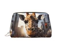 WZYCWB Panda Cubs in The Forest Trousse à maquillage en cuir imprimé pour femme - Élégant et doux, durable, New York Giraffe Street, Taille unique