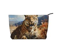 WZYCWB Panda Cubs in The Forest Trousse de toilette à motifs, indispensable pour organiser les cosmétiques et les produits de soins de la peau., Léopard à la recherche d'une proie, Taille unique