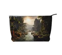 WZYCWB Panda Cubs in The Forest Trousse de toilette à motifs, indispensable pour organiser les cosmétiques et les produits de soins de la peau., Montagnes et rivières., Taille unique