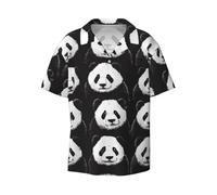 WZYCWB Panda Pareto Chart Chemise à manches courtes pour homme Décontractée Bouton Chemise Vacances Plage, noir, XX-Large