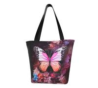 WZYCWB Papillons et fleurs Sac à main à bandoulière tendance pour femme, adapté pour le week-end, voyage, shopping, sac à bandoulière