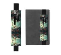 WZYCWB Parade of Whales Imprimée Grande Capacité PVC Pen Holder + Creative Diary Pen Bag Set avec Bande élastique Design Antidérapant