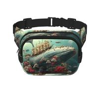 WZYCWB Parade of Whales Sac banane de sport, sac à bandoulière tendance et tendance, petit sac de voyage léger