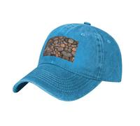 WZYCWB Pebbles in The Beach Casquette de baseball noire à la mode, casquette de golf respirante à séchage rapide pour le sport et les loisirs, bleu, Taille unique