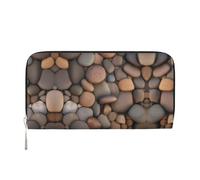 WZYCWB Pebbles in the beach Portefeuille zippé imprimé parfait pour les voyages, les affaires et le quotidien. Peut contenir des téléphones portables et de l'argent.