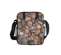 WZYCWB Pebbles in the beach Sac à bandoulière transparent avec fermeture éclair et bandoulière pour femme homme travail shopping