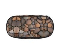 WZYCWB Pebbles in The Beach Trousse à crayons de grande capacité - Boîte de rangement multifonctionnelle, portable et durable pour fournitures de bureau et d'école, Noir , Taille unique, Trousse de