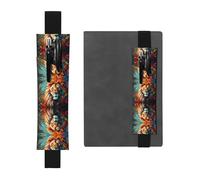 WZYCWB Peinture à l'huile d'un lion imprimé grande capacité PVC Pen Holder + Creative Diary Pen Bag Set avec bande élastique anti-dérapante