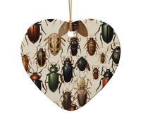 WZYCWB Pendentif en céramique en forme d'étoile de la Renaissance, parfait pour décorer votre arbre de Noël pour les fêtes d'hiver, taille unique, Céramique