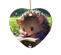 WZYCWB Pendentif en céramique en forme d'étoile en forme de hérisson, parfait pour décorer votre arbre de Noël pour les fêtes d'hiver, taille unique, Céramique