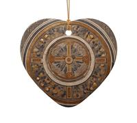 WZYCWB Pendentif en céramique en forme d'étoile en mosaïque zantine, parfait pour décorer votre arbre de Noël pour les fêtes d'hiver, taille unique, Céramique
