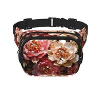 WZYCWB Peony of Gold Sac banane de sport, sac à bandoulière tendance et tendance, petit sac de voyage léger