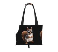 WZYCWB Petit sac à bandoulière imprimé écureuil portant des lunettes pour animal domestique - Léger et respirant