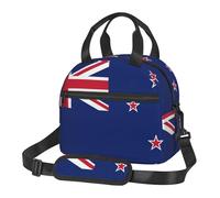 WZYCWB Petit sac à déjeuner isotherme avec drapeau de la Nouvelle-Zélande - Convient pour les trajets quotidiens - Peut contenir une boîte à déjeuner