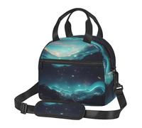 WZYCWB Petit sac à déjeuner isotherme avec étoiles de science-fiction - Convient pour les trajets quotidiens - Peut contenir une boîte à déjeuner