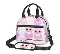 WZYCWB Petit sac à déjeuner isotherme en forme de hibou mignon pour les trajets quotidiens peut contenir une boîte à déjeuner