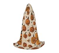 WZYCWB Petite cape à capuche imprimée chauve-souris citrouille, costume de fête, carnaval, accessoire de fête, tailles S/M/L
