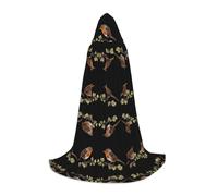 WZYCWB Petite cape à capuche imprimée Little Robin - Costume de fête de vacances - Accessoire de fête de carnaval - Tailles S/M/L