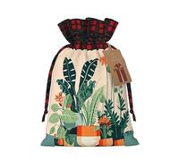 WZYCWB Petits sacs cadeaux de Noël en toile de jute avec cordon de serrage pour décoration de fête de Noël, 21 x 30 cm