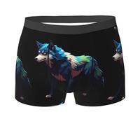 WZYCWB Pixel Wolf Boxer imprimé pour homme - Slip respirant et à séchage rapide, multiple (S-XXL), noir, Large